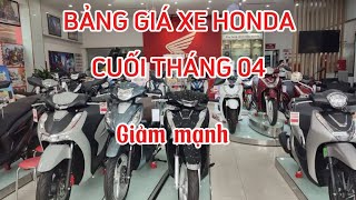 CẬP NHẬT BẢNG GIÁ XE HONDA CUỐI THÁNG 04/2025 NHIỀU ƯU ĐÃI GIẢM GIÁ