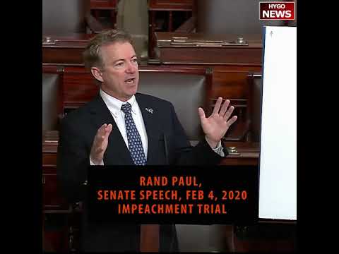 Sen. Rand Paul's speech in Senate Trump impeachment trial (Feb 4, 2020)