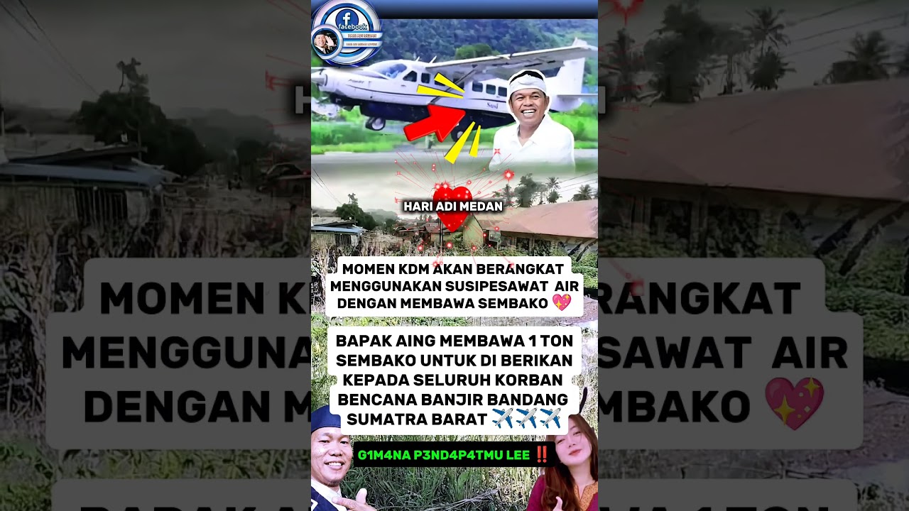 Alhamdulillah bantuan bapak Aing meluncur Lee semoga selamat sampai tujuan ✈️ #kdmsociety #news