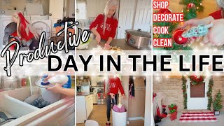 *NEW* PRODUCTIVE DAY IN THE LIFE MOM VLOG // CLEAN SHOP COOK DECORATE WITH ME!