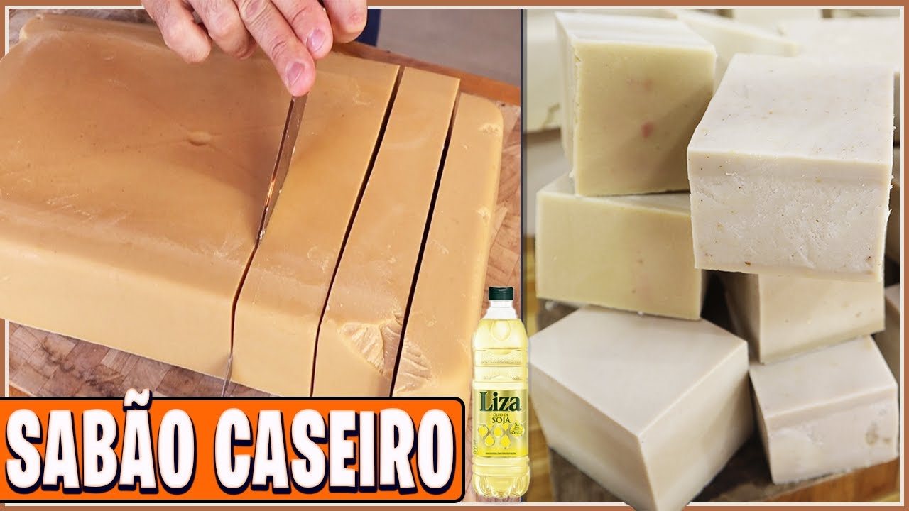 COMO FAZER SABÃO CASEIRO COM ÓLEO DE COZINHA USADO I Receitas de Pai
