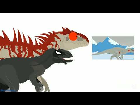 indominus rex vs Ark yutyrannus reaccionando a un video de pelea