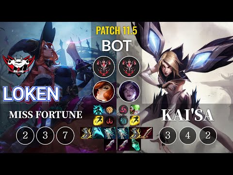 JDG LokeN Miss Fortune vs Kai'Sa Bot - KR Patch 11.5
