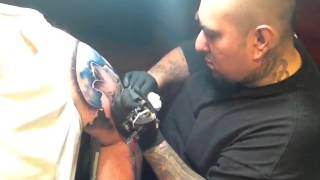 Ralph Paglia getting tattoo coverup at Hard Rock Casino Hotel shop in Las Vegas 0JZUDiaj