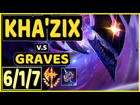 AGURIN (KHA'ZIX) vs GRAVES - 6/1/7 KDA JUNGLE CHALLENGER GAMEPLAY - EUW