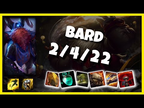 EU Challenger Bard SUPPORT (2/4/22) vs PANTHEON Gameplay Replay - Patch 10.20