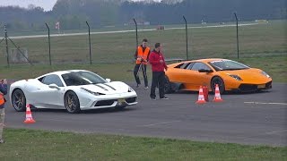 Ferrari 458 Speciale vs Murciélago LP670-4 SV vs 991 Turbo vs McLaren 12C