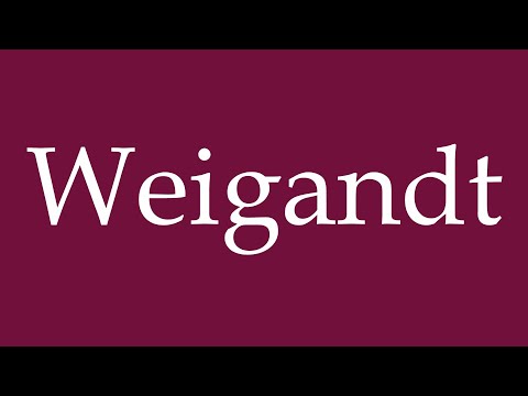 How to Pronounce ''Weigandt'' Correctly in German