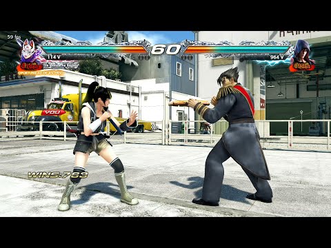 L7 96_5 Kunimitsu Ryona vs Jin Kazama - Tekken 7 ( Uchiha x24 ) Gameplay PC RX 570