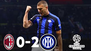 AC Milan vs Inter Milan 0-2 Buts et Résume • Demi Finale Ligue Des Champions 2023 HD
