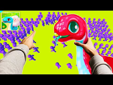 Snake Crusher - Grow a Huge Python Game - Gameplay Walkthrough (Android) Levels 1-8
