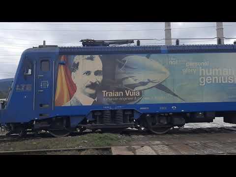 LEMA 48 030-8 Traian Vuia cu super mecanic pe un marfar LTE la trecere prin Mintia H
