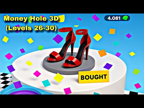 Money Hole 3D - All Levels Gameplay Pop Pi (Levels 26-30)