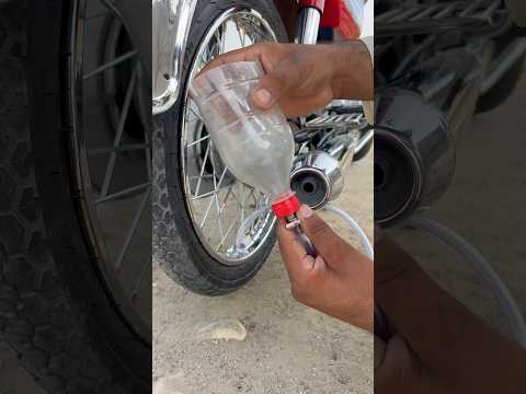 Best way to fill air in bike 🛞 #ustad #Adeel