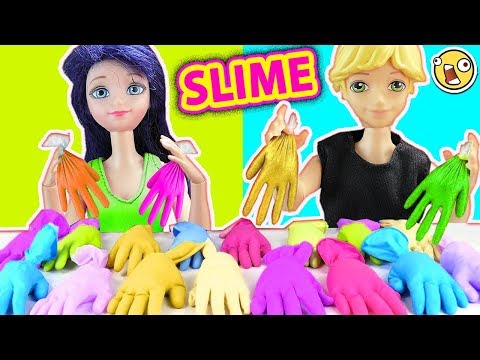 NO Escojas el Guante de Slime Equivocado Challenge con Marinette y Adrien