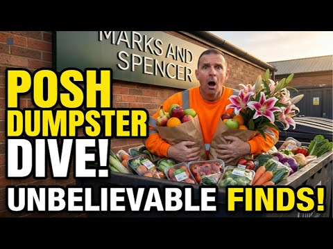 UK FREEGAN FINDS BRAND NEW FOOD BEING WASTED BY RETAILERS, DUMPSTER DIVING UK