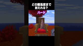 どの難易度まで耐えられる？ #minecraft