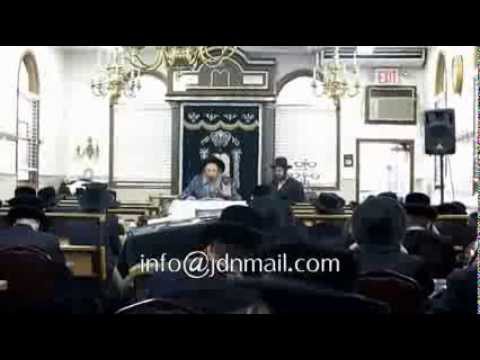 Kaliv NY Rebbe Delivering Pesichas Hazman Speech - Cheshvan 5774