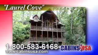 preview picture of video 'Laurel Cove 5 Bedroom Family Reunion Group Chalet in Gatlinburg TN - Cabins USA 2013'