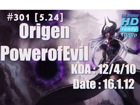 16.1.12 LCS Eu Origen PowerofEvil Mid Lane Syndra(vs ahri) EUW Solo Q[1080p]#301