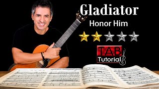 Gladiator (Honor Him) by Hans Zimmer | Fingerstyle Guitar Tutorial + Sheet &amp; Tab