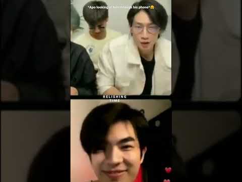 So#Apo just be giving kisses on live☺️💕#kinnporscheep13#kinnporschetheseries#mileapo#vegaspete#bl