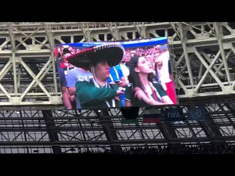 Himno Nacional de Mexico en la Copa Mundial Russia 2018. Mexico contra Alemania