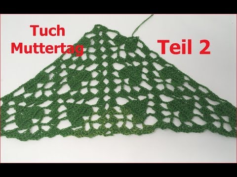 Tuch Muttertag EINFACH Häkeln /Teil 2/ mit 1 BOBBEL-COTTON von Woolly Hugs