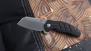 Kizer Mini Sheepdog C01C Pocket Folding Knife, Black Carbon Fiber Handle and S35VN Blade, Ki3488A4
