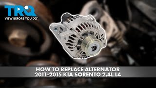 How to Replace Alternator 2011-2015 Kia Sorento 2.4L L4