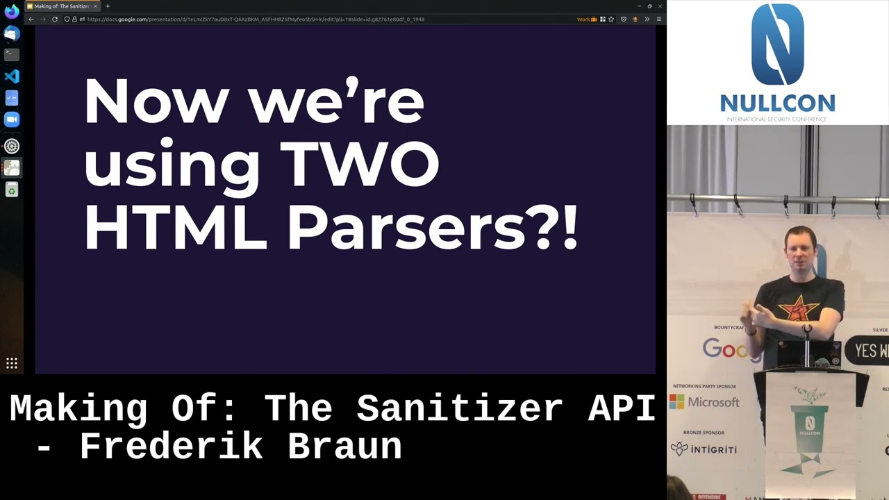 Making Of: The Sanitizer API by Frederik Braun | Nullcon Berlin