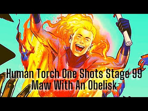 Ebony Maw Stage 99 One Shot Using Human Torch With An Obelisk | Marvel Future Fight | Thörgasm