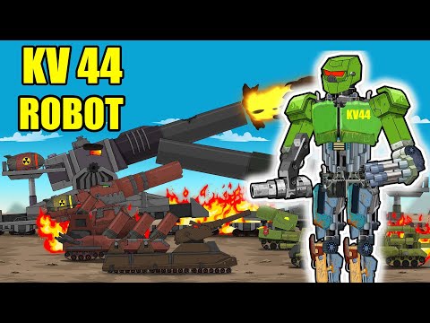 The first time, KV 44 ROBOT appears| Cartoon about tanks | Fire tank