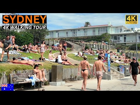 Sydney 4K Walking Tour | Bondi Beach Summer Experience | 4K 60FPS | Australia