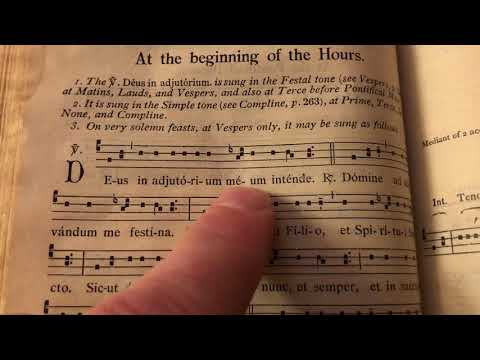 Deus in adjutorium —Solemn Tone