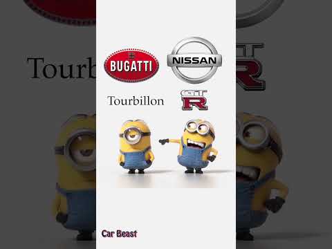 Nissan GTR vs Bugatti Tourbillon minions style #tiktok #funny #gtr #bugatti #car #asmr #fyp #beast