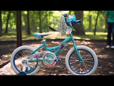 Disney Frozen Bike with Doll Carrier | 16" Girl's Bike | Huffy