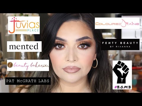 FULL FACE USING ONLY BLACK OWNED MAKEUP BRANDS | B.O.M.B MAKEUP TUTORIAL