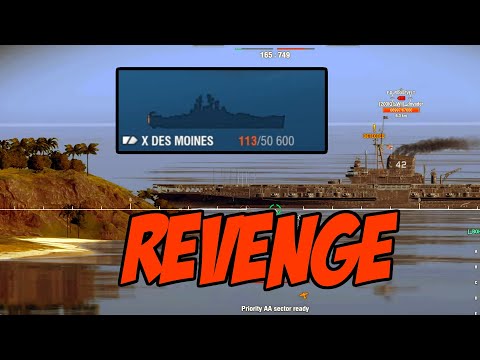 USS Des Moines Win by 113 hp, INSANE CarryComeback, 3k base xp, 277k DMG + revenge on cv