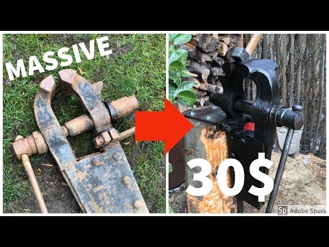 Old Rusty Leg Vise Restoration