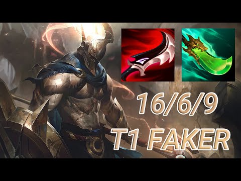 T1 Faker Pantheon Mid VS Irelia | KR Challenger Patch 13.17