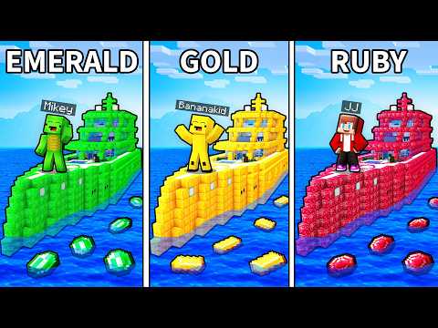 Mikey vs JJ vs Banana Kid TREASURE SHIP MINECRAFT BATTLE (Maizen)