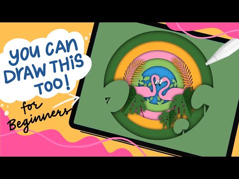 You can draw this PAPER CUT EFFECT too! | Procreate tutorial for beginners