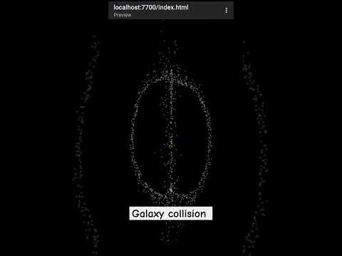 Galaxy collision JavaScript canvas | Coding Status #shorts #javascript #developer #coding #ytshorts