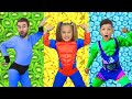 Sasha y Max como superhéroes y la misión de una alimentación saludable