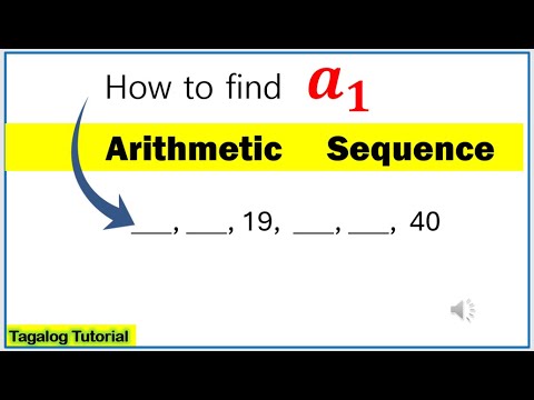 [Tagalog] Find the first term of #arithmeticsequence #firstterm #math10 #findthefirstterm