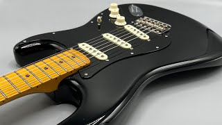 Video thumbnail for Fender David Gilmour Signature Black Strat NOS Unboxing and Tone Test Demo by Tone Dojo