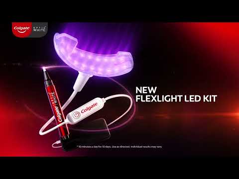 Powered by Hydrogen Peroxide | Colgate Optic White FlexLight Teeth Whitening Kit