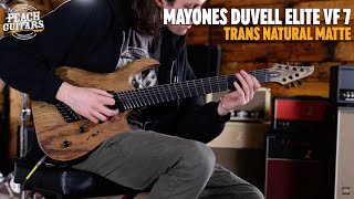 Video thumbnail for No Talking...Just Tones | Mayones Duvell Elite VF 7 Trans Natural Matte by Peach Guitars