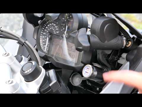 Motorcycle BMW Hella DIN Plug to Dual Port USB Charger Install